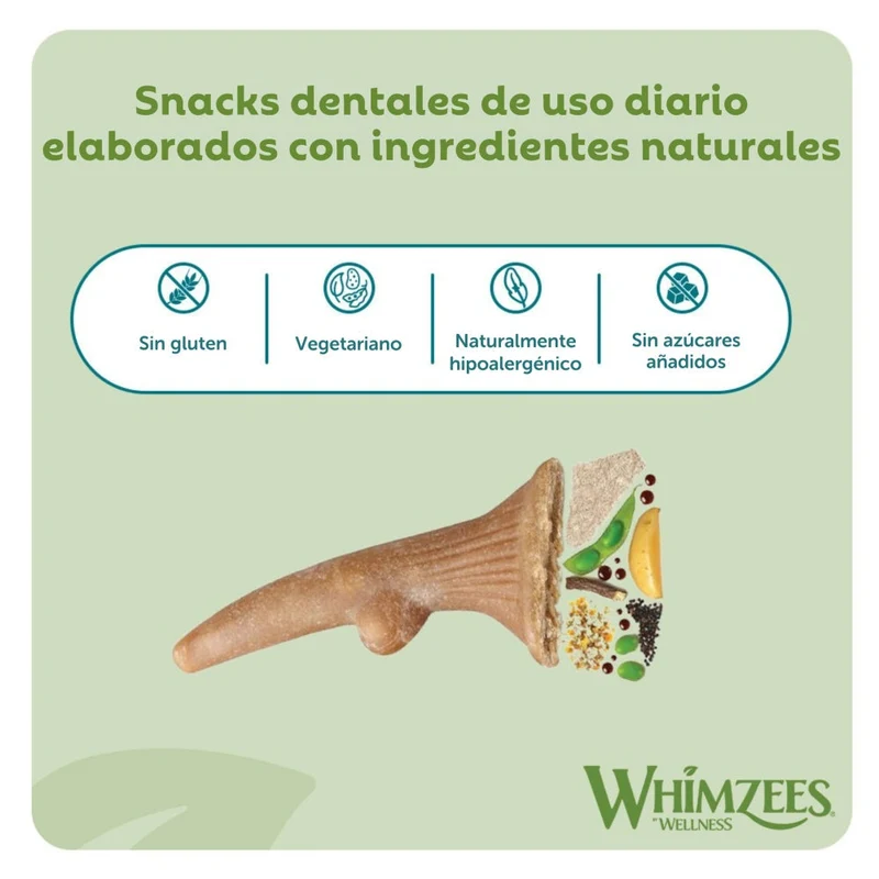 Whimzees Occupy Antler M Bolsa 12 uds