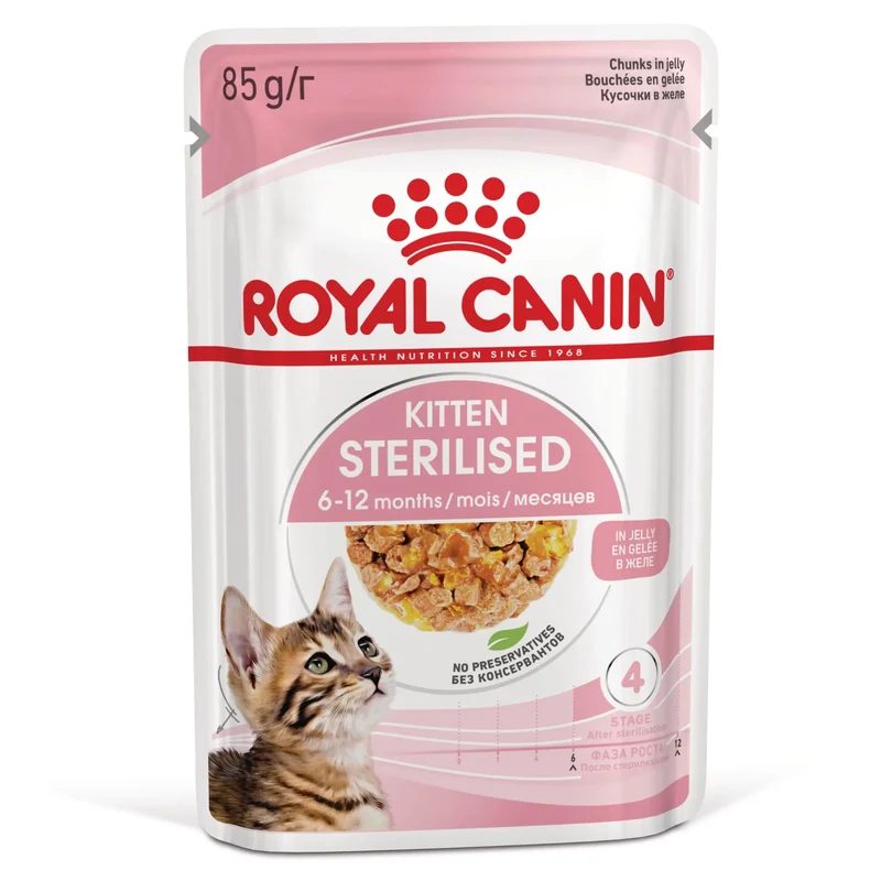Royal Canin Kitten Sterilized Gelatina 85 g Alimento Húmedo para Gatitos