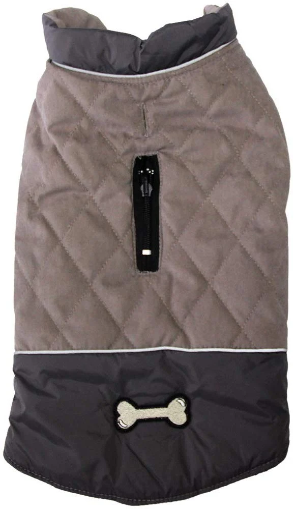 Abrigos reversibles para perros pequeños, impermeables y cálidos de algodón para cachorros para invierno frío, color rojo