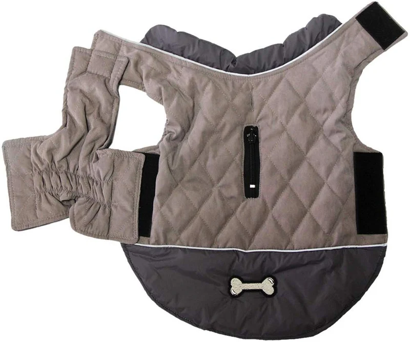Abrigos reversibles para perros pequeños, impermeables y cálidos de algodón para cachorros para invierno frío, color rojo