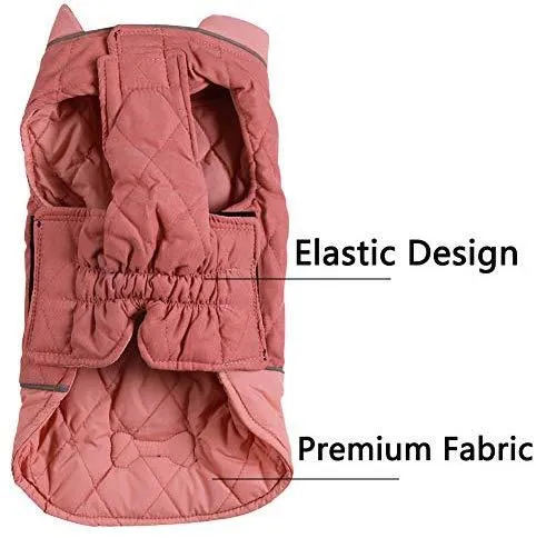 Abrigos reversibles para perros pequeños, impermeables y cálidos de algodón para cachorros para invierno frío, color rojo