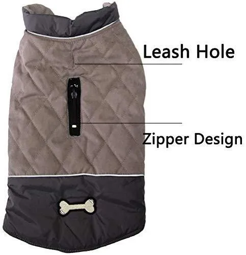 Abrigos reversibles para perros pequeños, impermeables y cálidos de algodón para cachorros para invierno frío, color rojo
