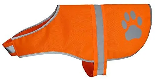 hiado perro de alta visibilidad reflectante chaleco de seguridad con velcro, Keep perro visible a salvo de coches y la caza Accidentes