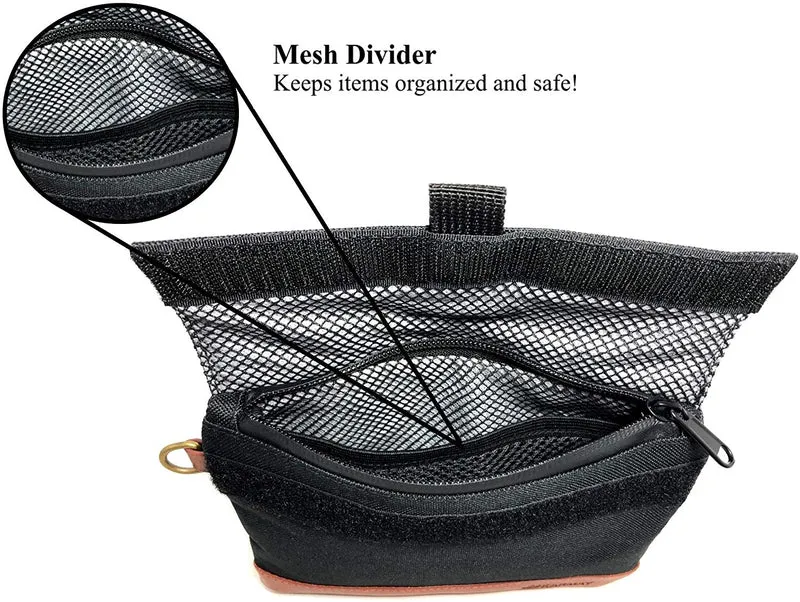 Bolsa a prueba de olores, 7.0 x 6.0 in, con piel vegana, forro de carbono, doble sellado, elegante cremallera impermeable, elimina olores fuertes, probado para perros
