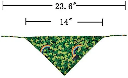 KZHAREEN 2 Pack St. Patrick's Day Dog Bandana Reversible Triangle Bibs Scarf Accessories for Dogs Cats Pets Animals