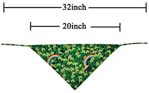 KZHAREEN 2 Pack St. Patrick's Day Dog Bandana Reversible Triangle Bibs Scarf Accessories for Dogs Cats Pets Animals