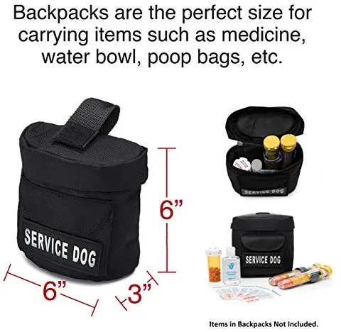 Chaleco de servicio para perro, bolsa para sillín con parches – Servicio para perro, apoyo emocional, servicio para perro en entrenamiento, no mascotas, en entrenamiento, mochila – Alforja de calidad para servicio de chaleco para perros