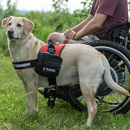 Chaleco de servicio para perro, bolsa para sillín con parches – Servicio para perro, apoyo emocional, servicio para perro en entrenamiento, no mascotas, en entrenamiento, mochila – Alforja de calidad para servicio de chaleco para perros
