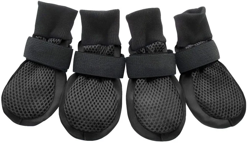 HiPaw - Botas de malla transpirables para perro, suela de goma antideslizante para verano