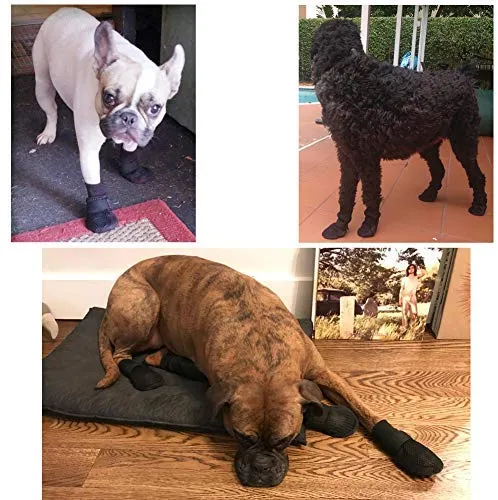 HiPaw - Botas de malla transpirables para perro, suela de goma antideslizante para verano