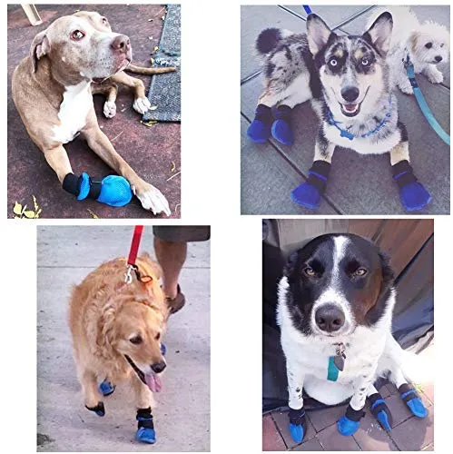 HiPaw - Botas de malla transpirables para perro, suela de goma antideslizante para verano