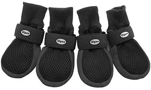 HiPaw - Botas de malla transpirables para perro, suela de goma antideslizante para verano