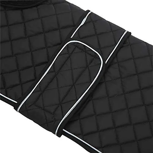 Geyecete Abrigo de invierno acolchado térmico cálido para perro con forro polar cálido, ropa para perro al aire libre con bandas ajustables para perros medianos, grandes