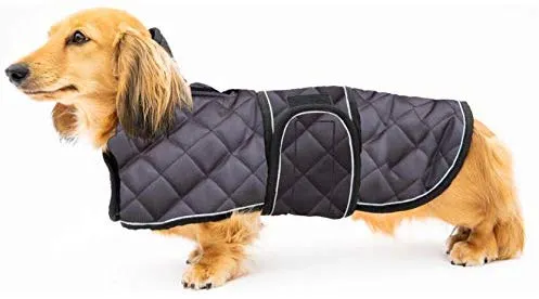 Geyecete Abrigo de invierno acolchado térmico cálido para perro con forro polar cálido, ropa para perro al aire libre con bandas ajustables para perros medianos, grandes