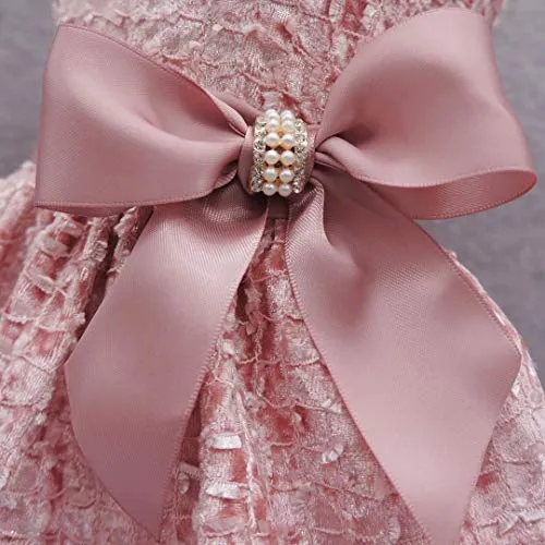 Fitwarm - Vestidos de perro bordados para mascotas, vestido de baile de graduación, color rosa