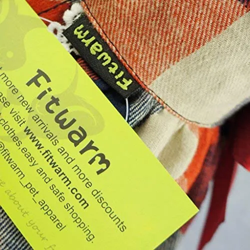 Fitwarm elegante vestido escocés con encaje de perro para tienda de camisas y prendas de vestir para mascotas
