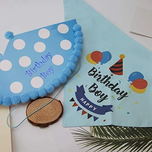 LUTER - Bandana de cumpleaños para perro, diseño de triángulo