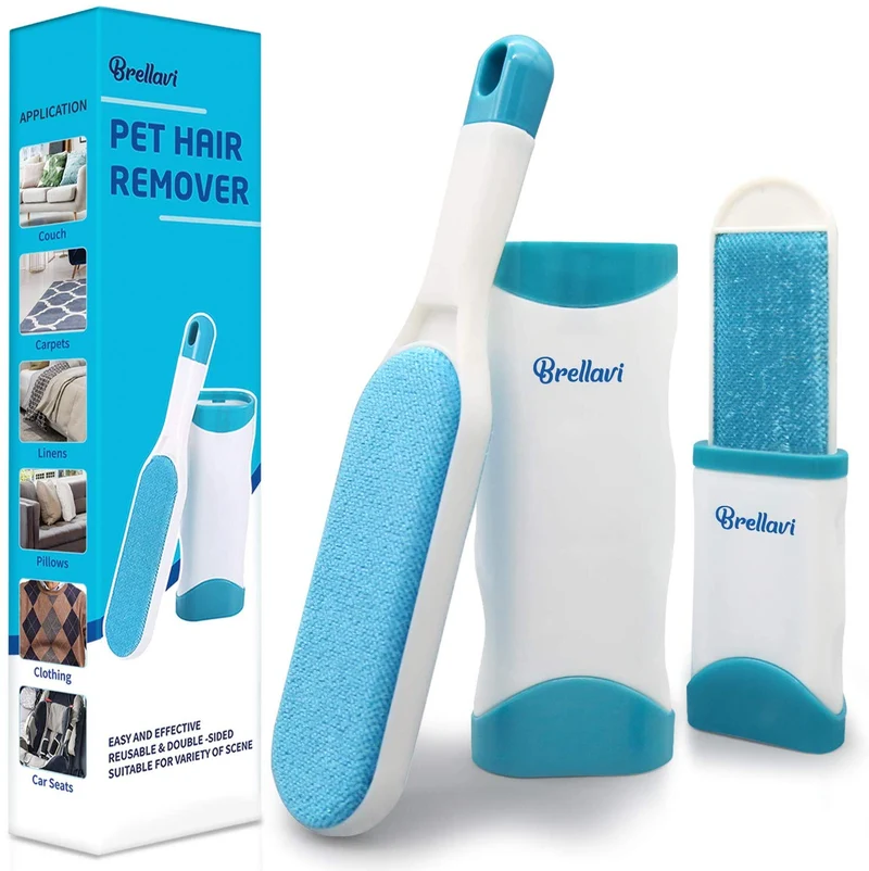Cepillo removedor de pelo para mascotas, removedor de pelo de mascotas con base autolimpiable, cepillo para quitar pelo de mascotas de doble cara, el mejor cepillo para quitar el pelo de las mascotas
