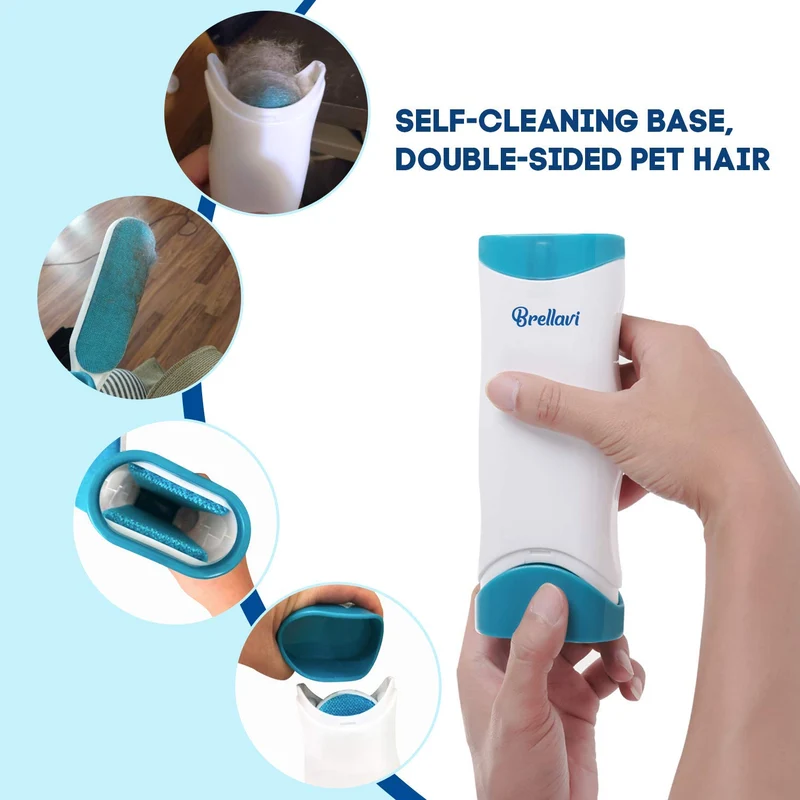 Cepillo removedor de pelo para mascotas, removedor de pelo de mascotas con base autolimpiable, cepillo para quitar pelo de mascotas de doble cara, el mejor cepillo para quitar el pelo de las mascotas