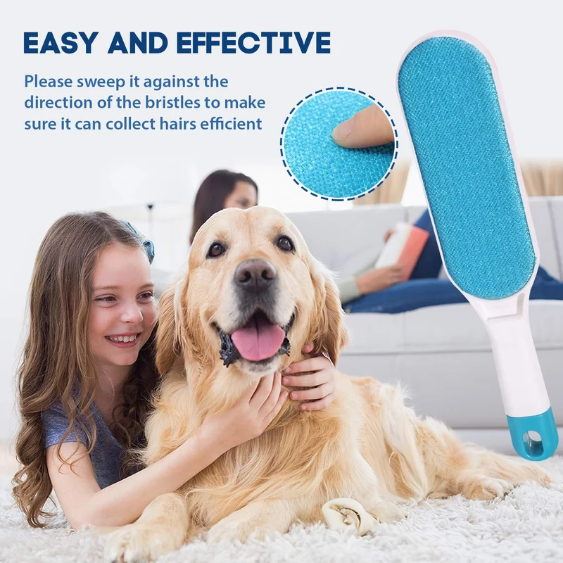 Cepillo removedor de pelo para mascotas, removedor de pelo de mascotas con base autolimpiable, cepillo para quitar pelo de mascotas de doble cara, el mejor cepillo para quitar el pelo de las mascotas