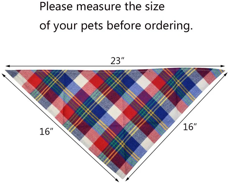 Lee-buty - Juego de 15 bandanas para perro, pañuelo para perro, baberos lavables para niña, niño, perro, bandanas de algodón a cuadros, bandanas para perros al aire libre, accesorios para perros pequeños, medianos, grandes, gatos y mascotas