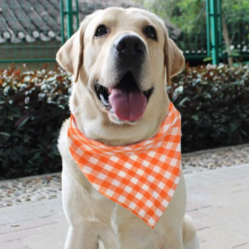 Lee-buty - Juego de 15 bandanas para perro, pañuelo para perro, baberos lavables para niña, niño, perro, bandanas de algodón a cuadros, bandanas para perros al aire libre, accesorios para perros pequeños, medianos, grandes, gatos y mascotas