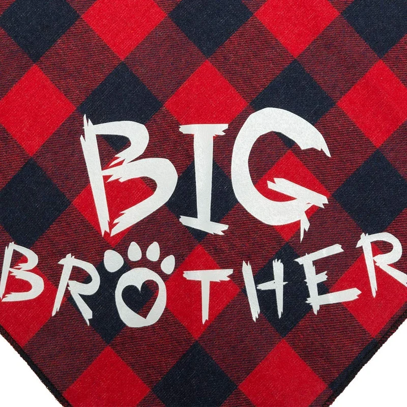 PAWCHIE - Bandana para perro (2 unidades), diseño de cuadros, color rojo y azul