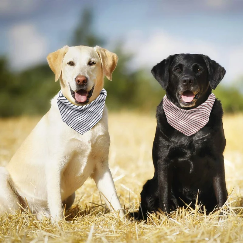 WanKoo Bandanas para perro, paquete de 5, reversible, a cuadros, para perros, bufanda, pañuelo lavable triángulo para perros pequeños, medianos y grandes
