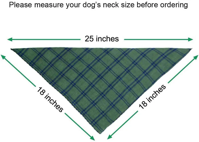 WanKoo Bandanas para perro, paquete de 5, reversible, a cuadros, para perros, bufanda, pañuelo lavable triángulo para perros pequeños, medianos y grandes