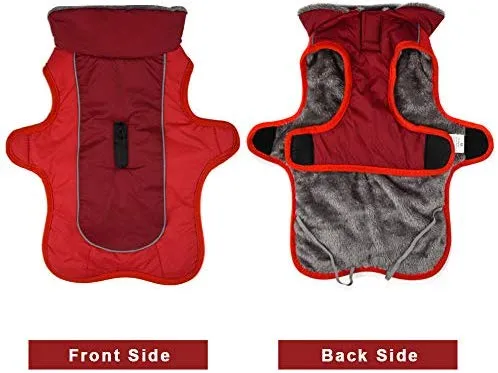 SCPET Abrigo de invierno acogedor impermeable a prueba de viento abrigo de invierno cálido para perro ropa de clima frío chaqueta para perro XS-3XL