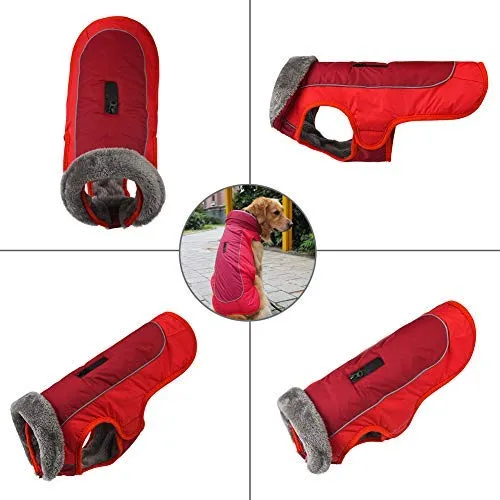 SCPET Abrigo de invierno acogedor impermeable a prueba de viento abrigo de invierno cálido para perro ropa de clima frío chaqueta para perro XS-3XL