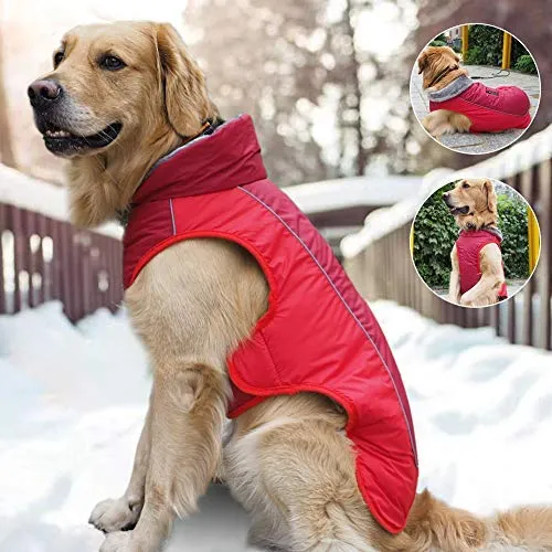SCPET Abrigo de invierno acogedor impermeable a prueba de viento abrigo de invierno cálido para perro ropa de clima frío chaqueta para perro XS-3XL