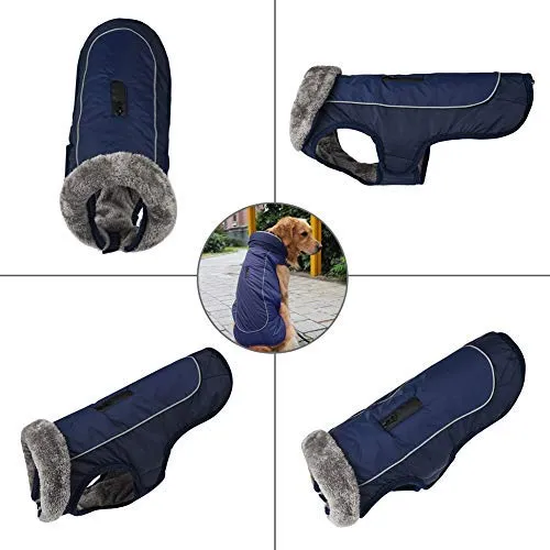 SCPET Abrigo de invierno acogedor impermeable a prueba de viento abrigo de invierno cálido para perro ropa de clima frío chaqueta para perro XS-3XL