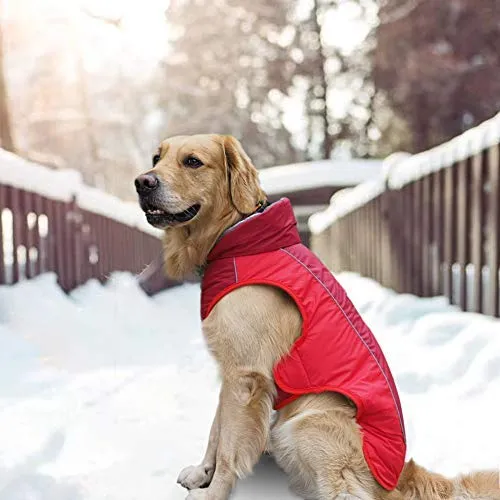 SCPET Abrigo de invierno acogedor impermeable a prueba de viento abrigo de invierno cálido para perro ropa de clima frío chaqueta para perro XS-3XL