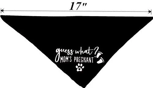 JPB ¿Adivina qué? Mi mamá está embarazada, anuncio de embarazo perro bandana