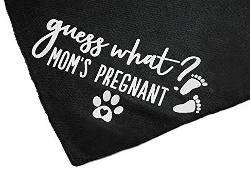 JPB ¿Adivina qué? Mi mamá está embarazada, anuncio de embarazo perro bandana
