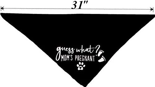 JPB ¿Adivina qué? Mi mamá está embarazada, anuncio de embarazo perro bandana