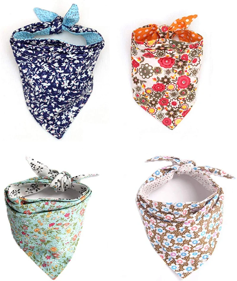 Pañuelos para perros, 4 unidades, multicolor