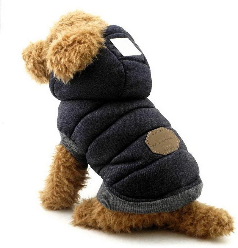 SELMAI - Abrigo para perro con capucha y elegante para cachorros (especialmente para razas de juguete, como caniche de juguete, mini pinzas, Shih tzu, Chihuahua, tamaño pequeño de uno a dos tamaños que el tamaño de EE.UU.)