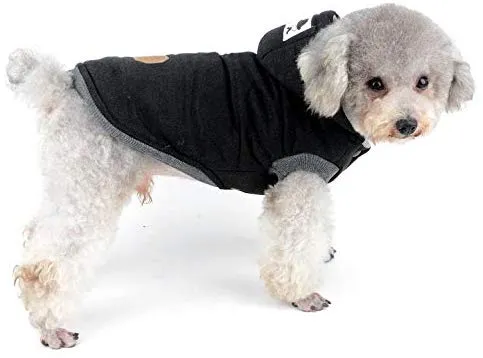 SELMAI - Abrigo para perro con capucha y elegante para cachorros (especialmente para razas de juguete, como caniche de juguete, mini pinzas, Shih tzu, Chihuahua, tamaño pequeño de uno a dos tamaños que el tamaño de EE.UU.)