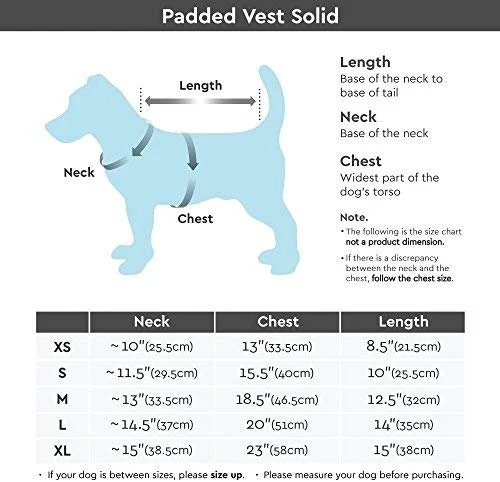 Gooby - Padded Vest, Dog Jacket Coat Sweater with Zipper Closure and Leash Ring