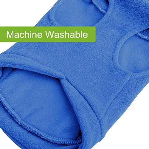 EXPAWLORER - Chaleco de forro polar para perro con bolsillo para abrigos esponjosos y ropa para el otoño y el invierno