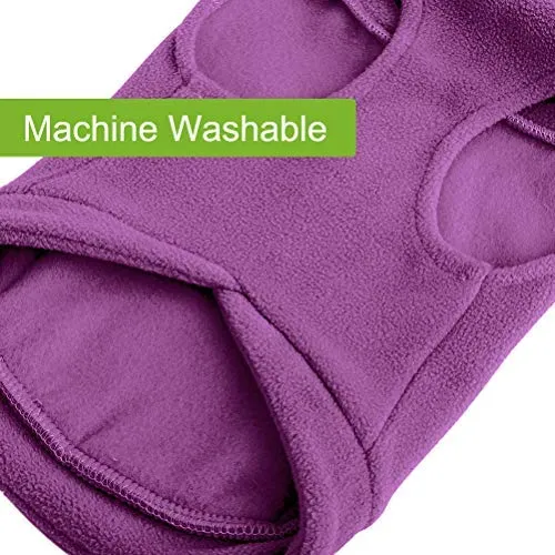 EXPAWLORER - Chaleco de forro polar para perro con bolsillo para abrigos esponjosos y ropa para el otoño y el invierno