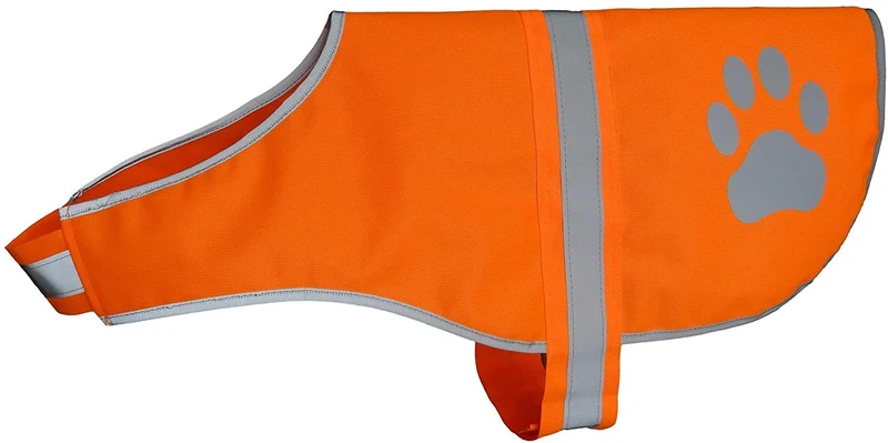 hiado perro de alta visibilidad reflectante chaleco de seguridad con velcro, Keep perro visible a salvo de coches y la caza Accidentes