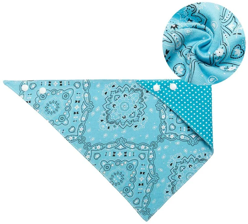 Pawchie Bandanas para perro, pequeñas, 4 unidades, 8 estilos, pañuelos triangulares para mascotas, ajustables con dos broches, juego de pañuelos para perros, cachorros y gatos