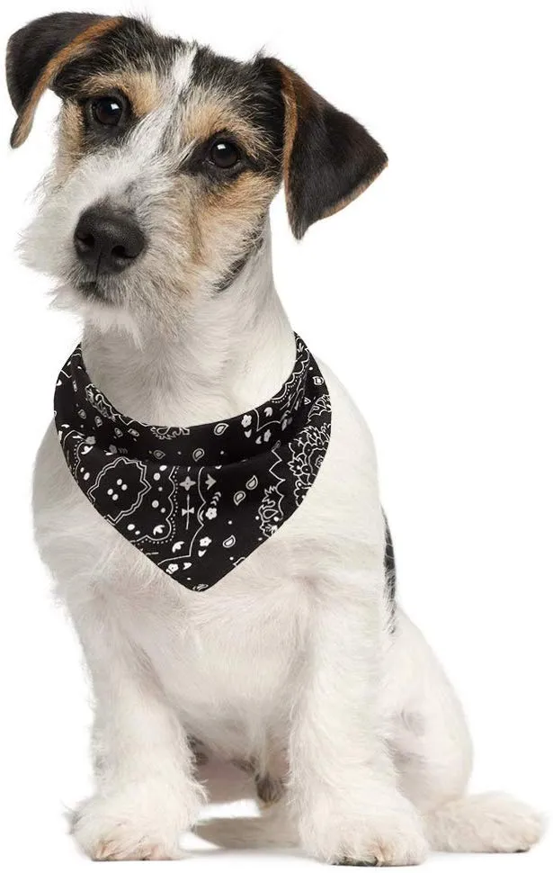 Pawchie Bandanas para perro, pequeñas, 4 unidades, 8 estilos, pañuelos triangulares para mascotas, ajustables con dos broches, juego de pañuelos para perros, cachorros y gatos