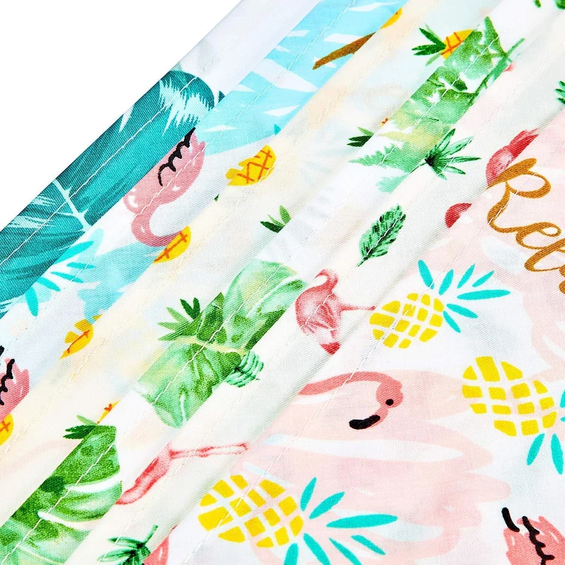 6 piezas de bandanas para perro con estampado de cuadros, estilo de flamenco de selva, bufanda ajustable lavable para mascotas