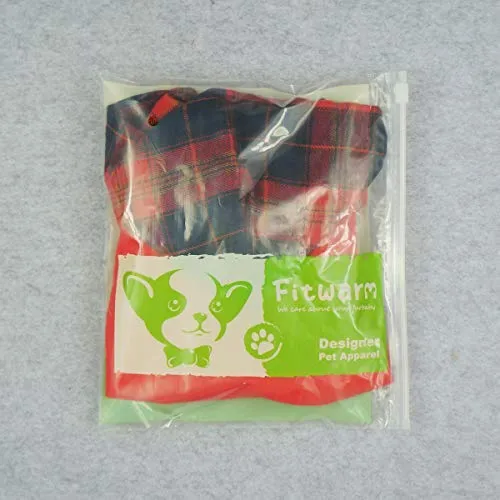 Fitwarm - Ropa para mascotas con capucha y capucha, color rojo