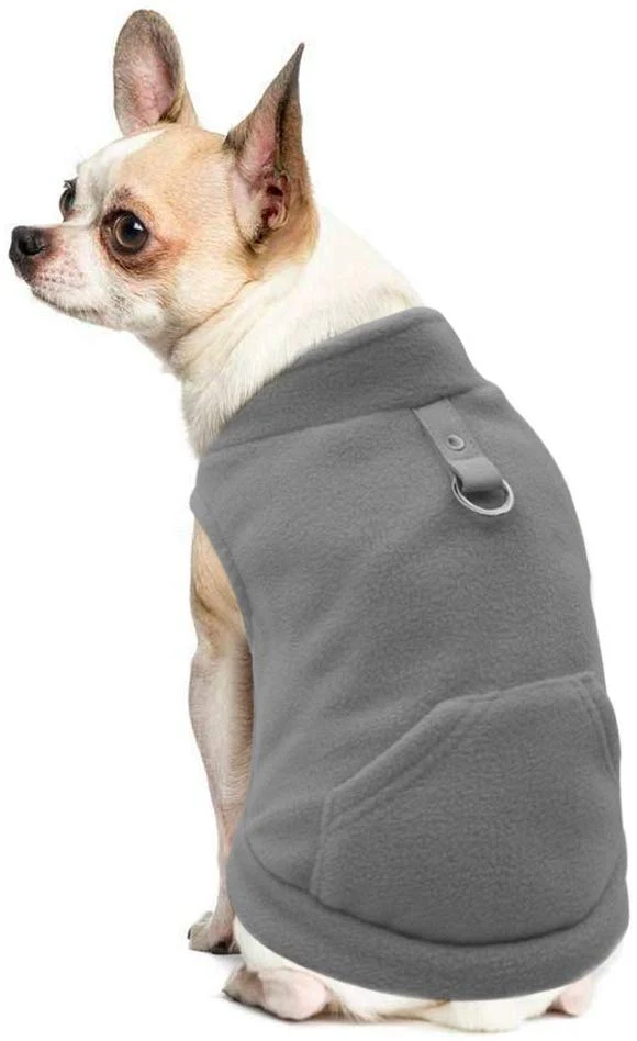 Forro polar con bolsillo para perros pequeños, para uso en otoño e invierno, de EXPAWLORER