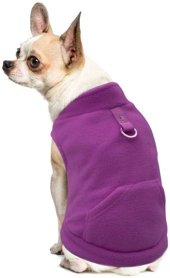 Forro polar con bolsillo para perros pequeños, para uso en otoño e invierno, de EXPAWLORER